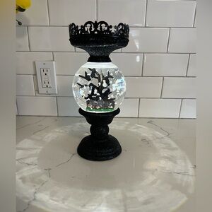 Bath & Body Works 3-Wick Candle Holder Pedestal Halloween Water Globe 2021